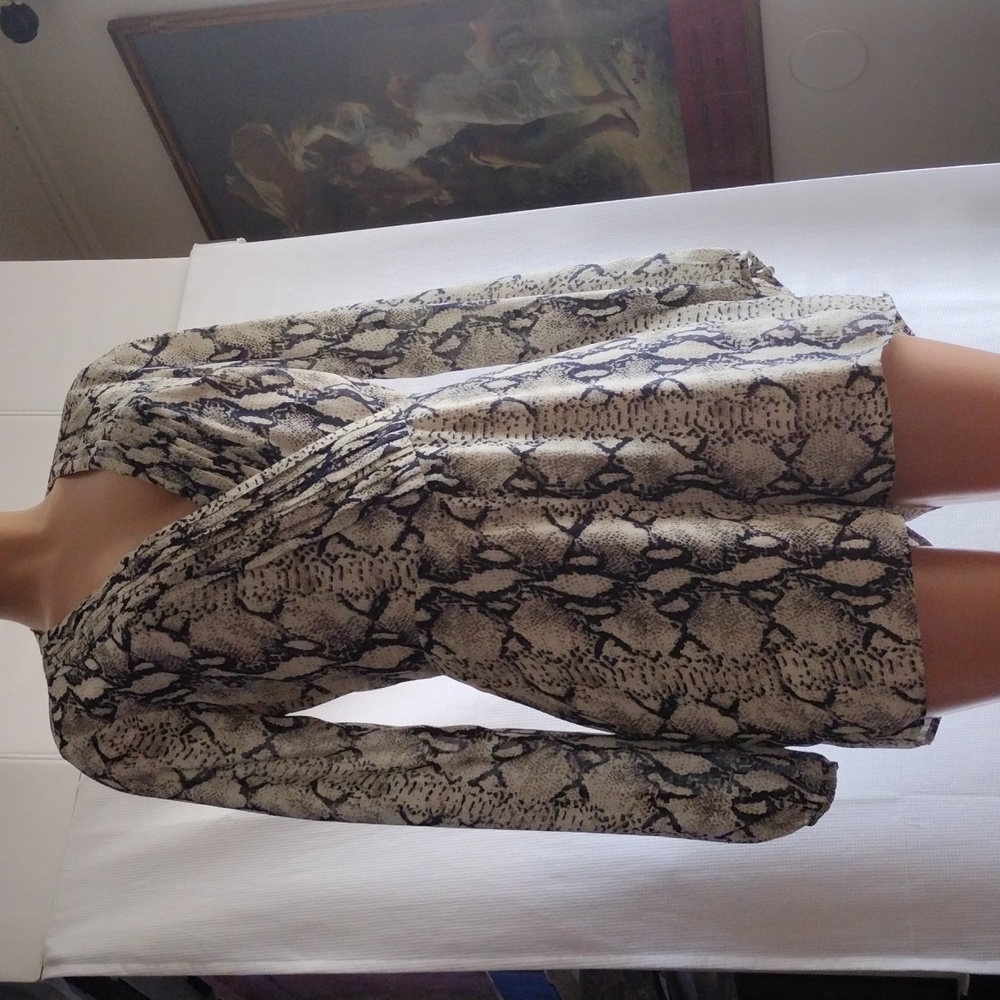 Ark & CO. snake print romper size L.